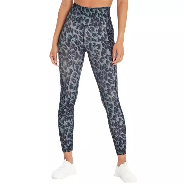 Active & Sportswear |  Womens Khaki Animal Print Leggings Active & Sportswear Active & Sportswear