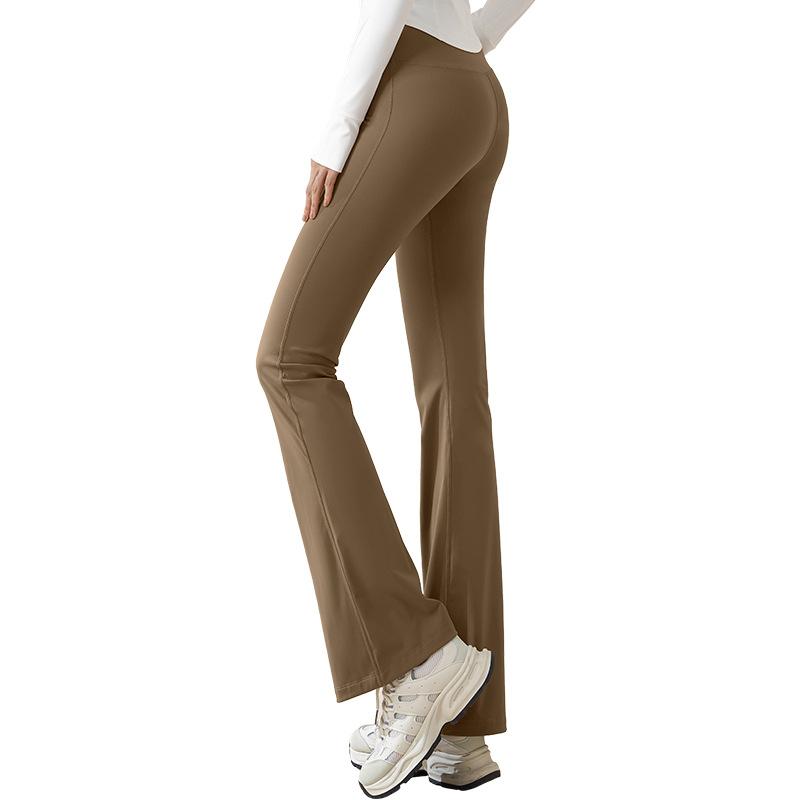 Active & Sportswear |  Womens Khaki Jersey Flare Leggings Active & Sportswear Active & Sportswear