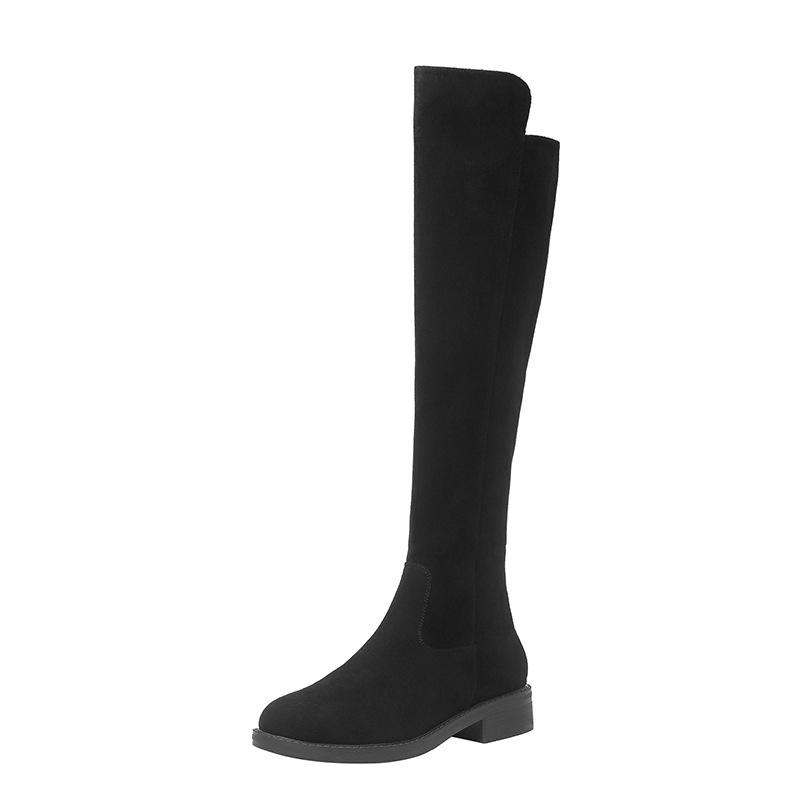 Boots |  Womens Black Contrast Block Heel Boots Boots Black