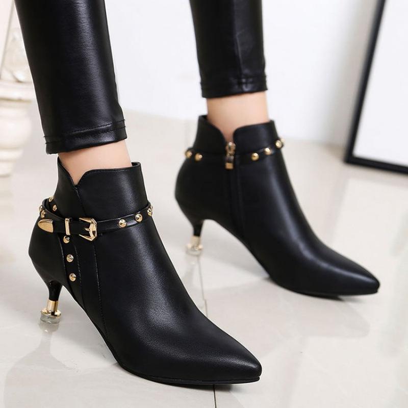 Boots |  Womens Slouchy Suede Heeled Eva Boots Boots Black