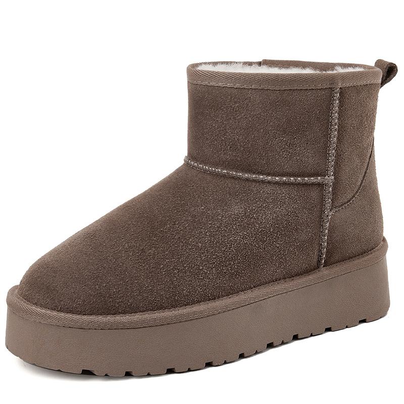 Boots |  Womens Taupe Casual Mini Boot Boots Boots