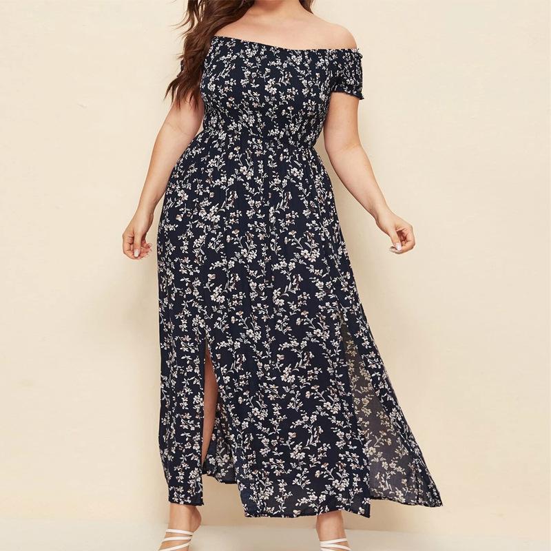 Dresses |  Womens Blue Floral Gypsy Midi Dress Dresses Blue