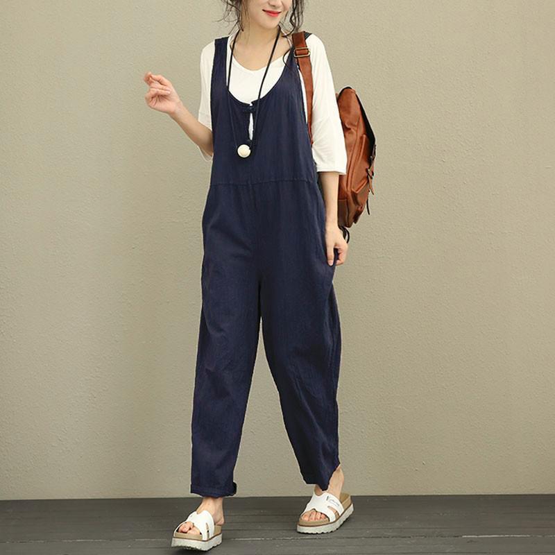 Dresses |  Womens Viola Crop Linen Dungaree Dresses Dresses