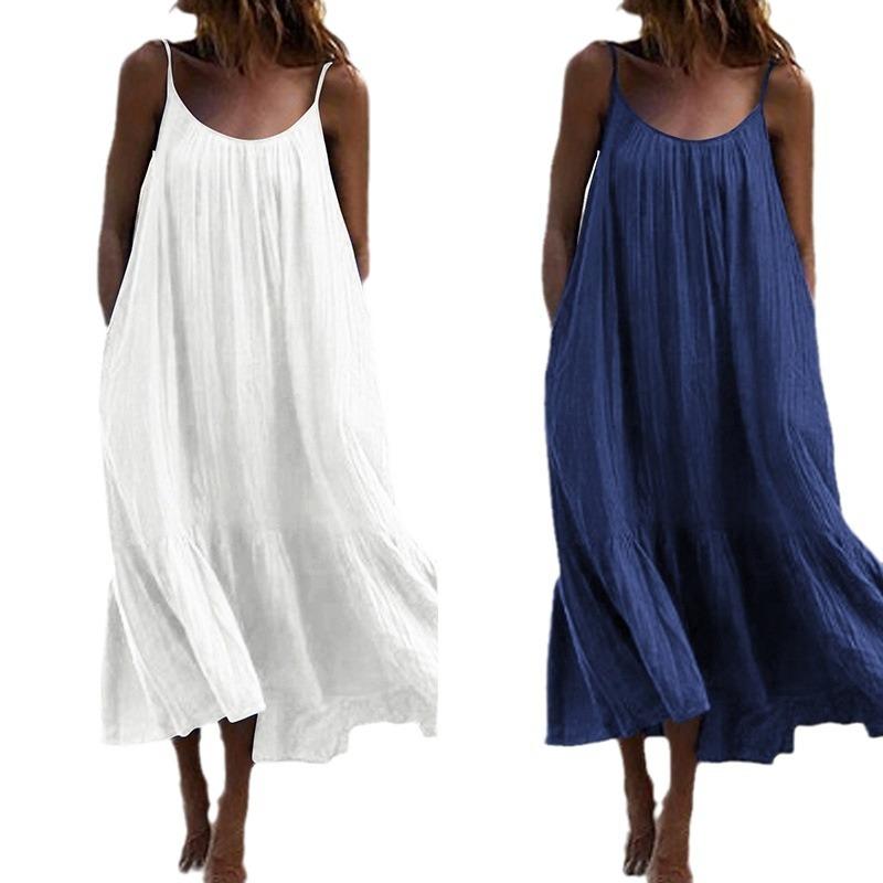 Dresses |  Womens White Strappy Cotton Dress Dresses Dresses