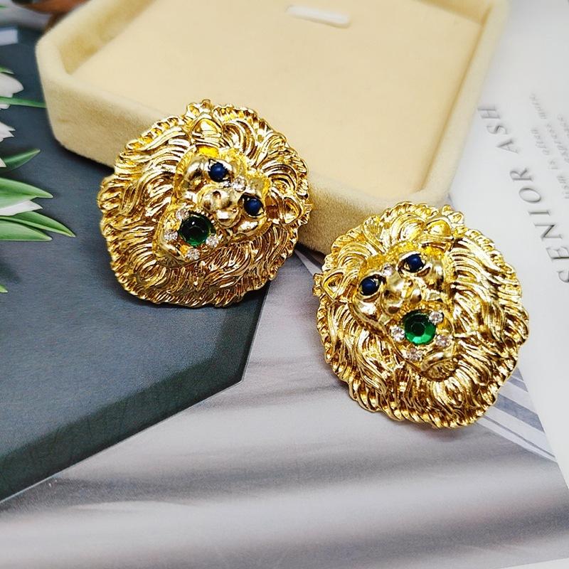 Fashion Jewelry |  Womens Lion Metal And Pearl Earrings Fashion Jewelry Fashion Jewelry