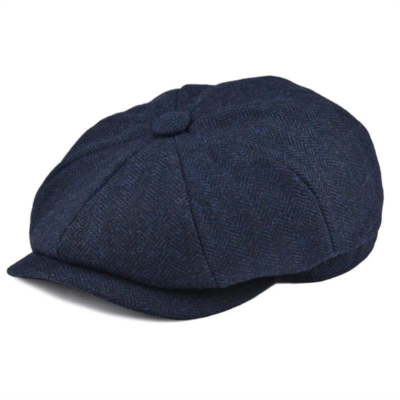 Hats |  Mens Grey Plain Newsboy Flat Cap Hats Grey