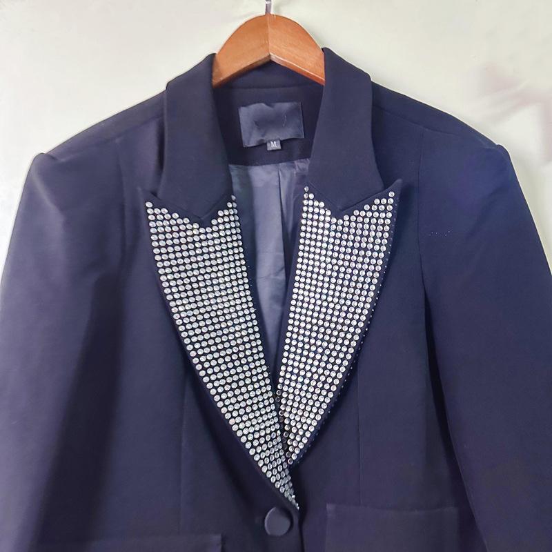 Jackets And Blazers |  Mens Jacket With Crystal-Embellished Collar Jackets And Blazers Jackets And Blazers