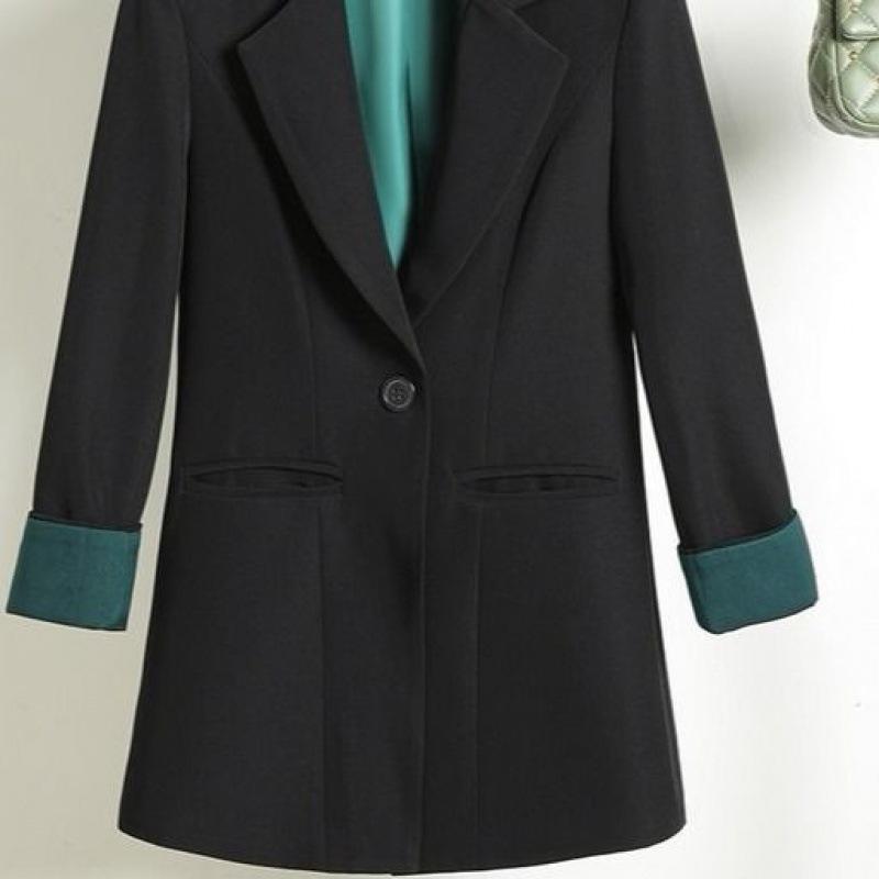 Jackets And Blazers |  Womens 1-Button Double Crepe Two-Tone Jacket Jackets And Blazers Jackets And Blazers