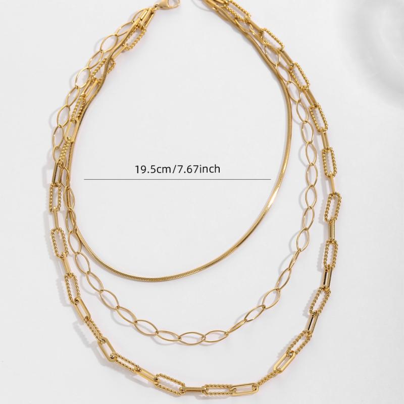 Jewellery |  Womens Gold 3 Layer Chain Necklace Jewellery Gold