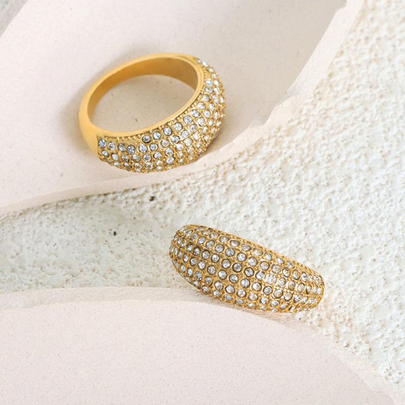 Jewellery |  Womens Gold Diamante Bling Ring Jewellery Gold