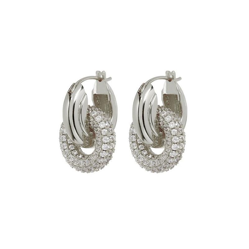 Jewellery |  Womens Silver Bling Door Knocker Earrings Jewellery Jewellery