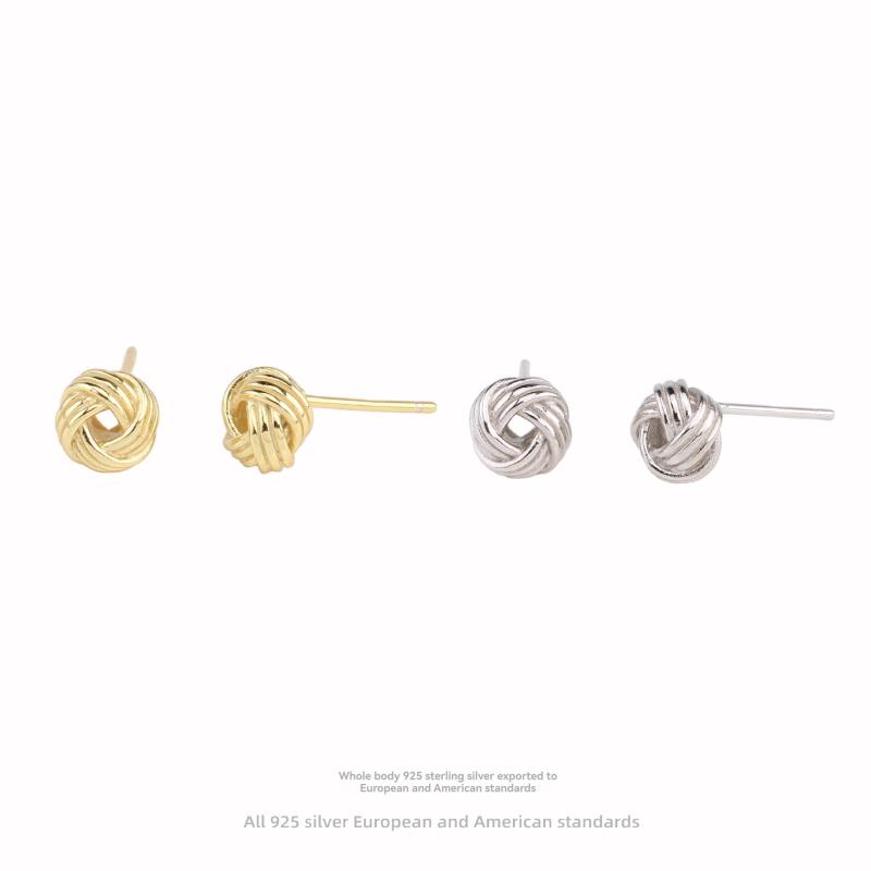 Jewellery |  Womens Silver Knot Stud Earrings Jewellery Jewellery