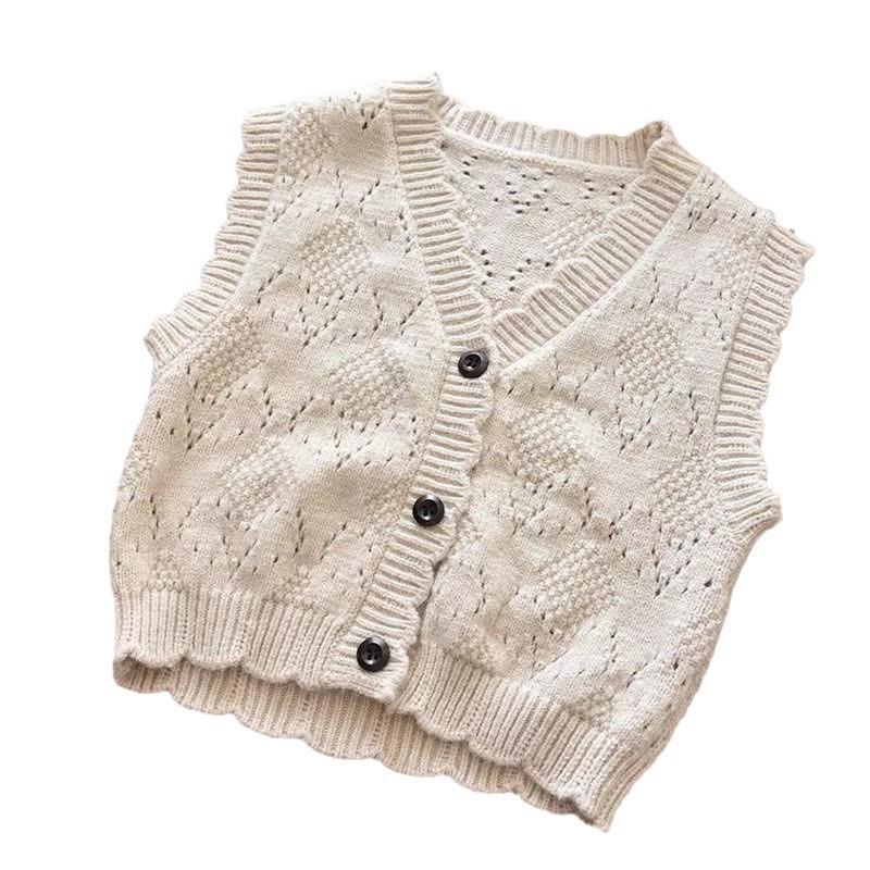 Knitwear |  Womens Cable Button Through Tank Knitwear Knitwear