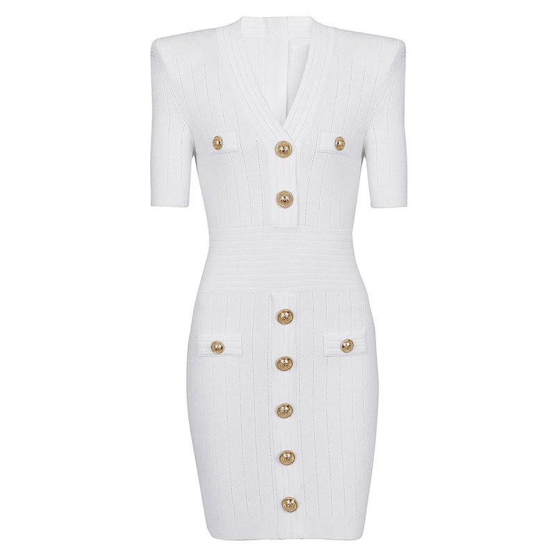 Knitwear |  Womens Knitted Dress With Buttons Dresses Dresses