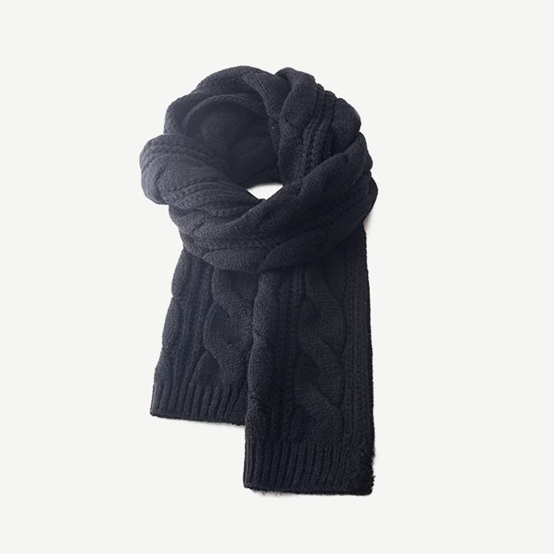 Scarves & Wraps |  Womens Grey Heavy Weight Cable Scarf Scarves & Wraps Grey