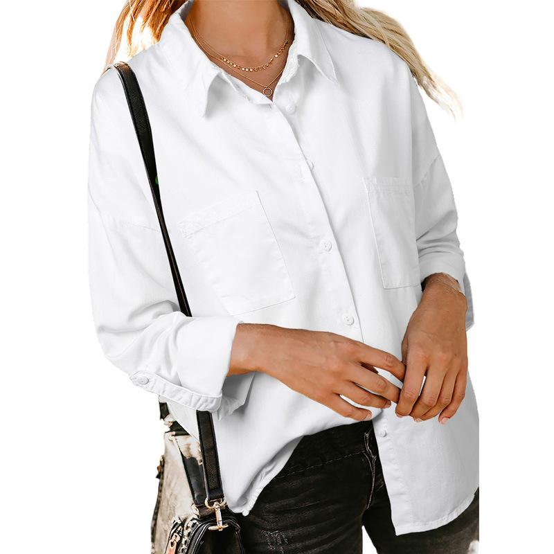 Shirts & Blouses |  Womens White Linen Blend Shirt Shirts & Blouses Shirts & Blouses