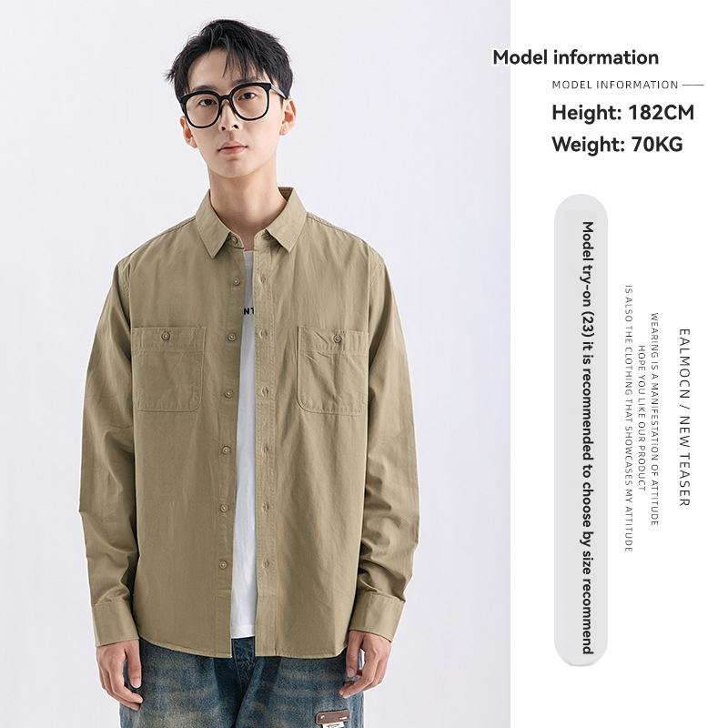 Shirts |  Mens Khaki Twill Utility Shirt Mens Clothing Green