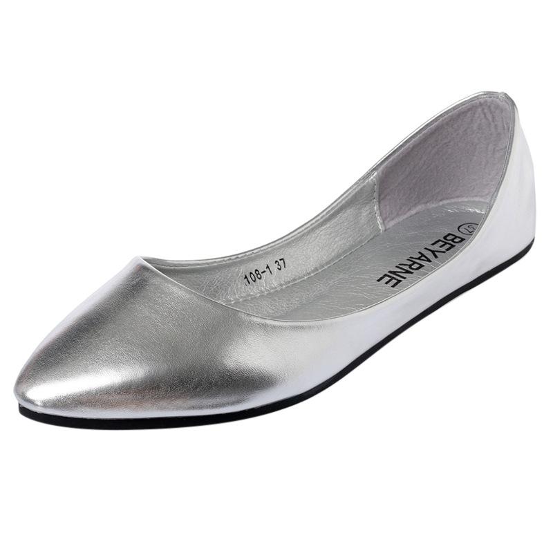 Shoes |  Womens Silver Pointed Ballet Pumps Shoes Shoes