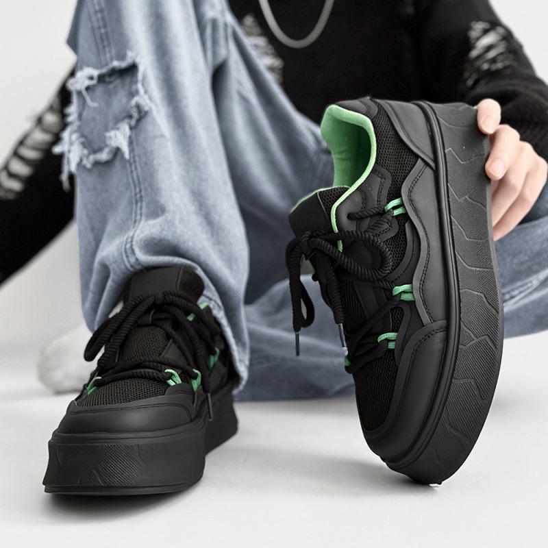 Sneakers |  Mens B-Court Puffy Skate Sneakers In Calfskin And Suede Mens Shoes Black