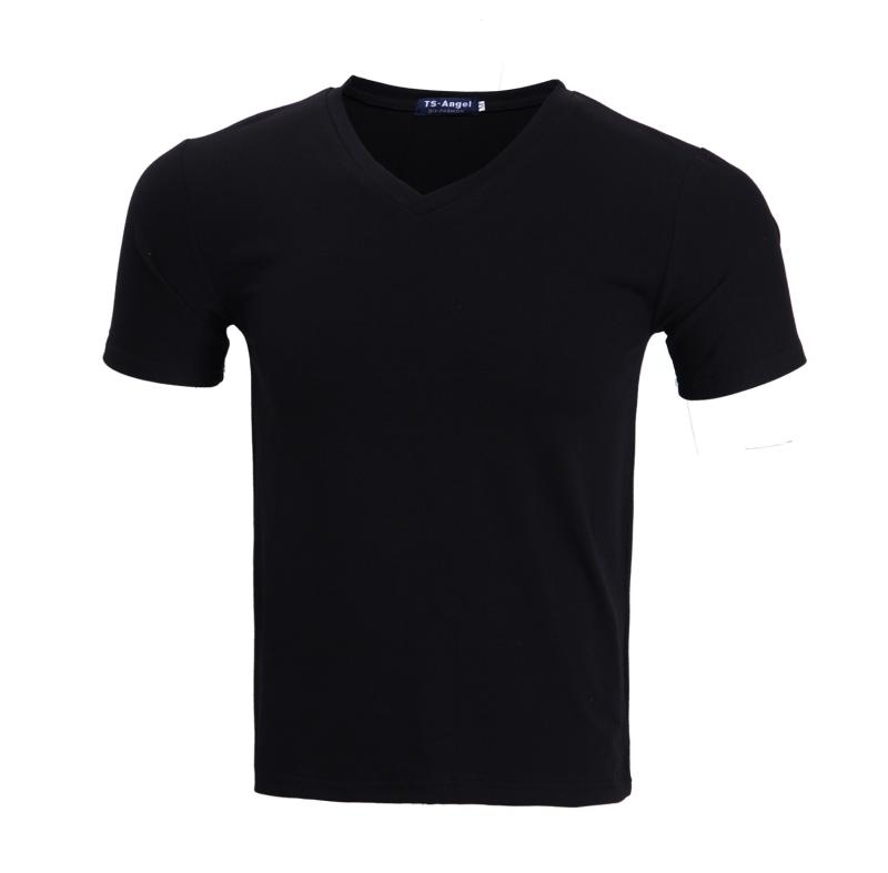 Sportswear |  Mens Black V-Neck T-Shirt Loungewear Black