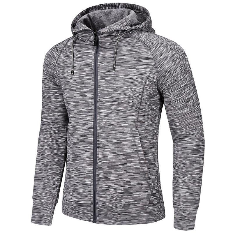 Sportswear |  Mens Charcoal Zip Through Textured Hoodie Jacket Hoodies & Sweatshirts Grey