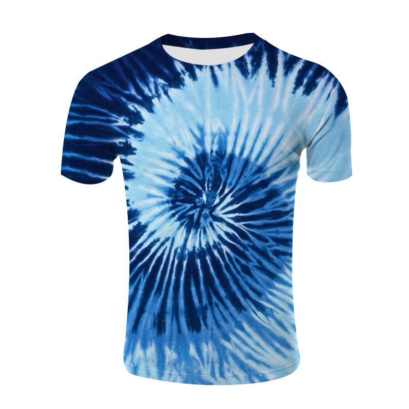 T-Shirts & Tops |  Mens Blue Tie-Dye Print T-Shirt Mens Clothing Blue