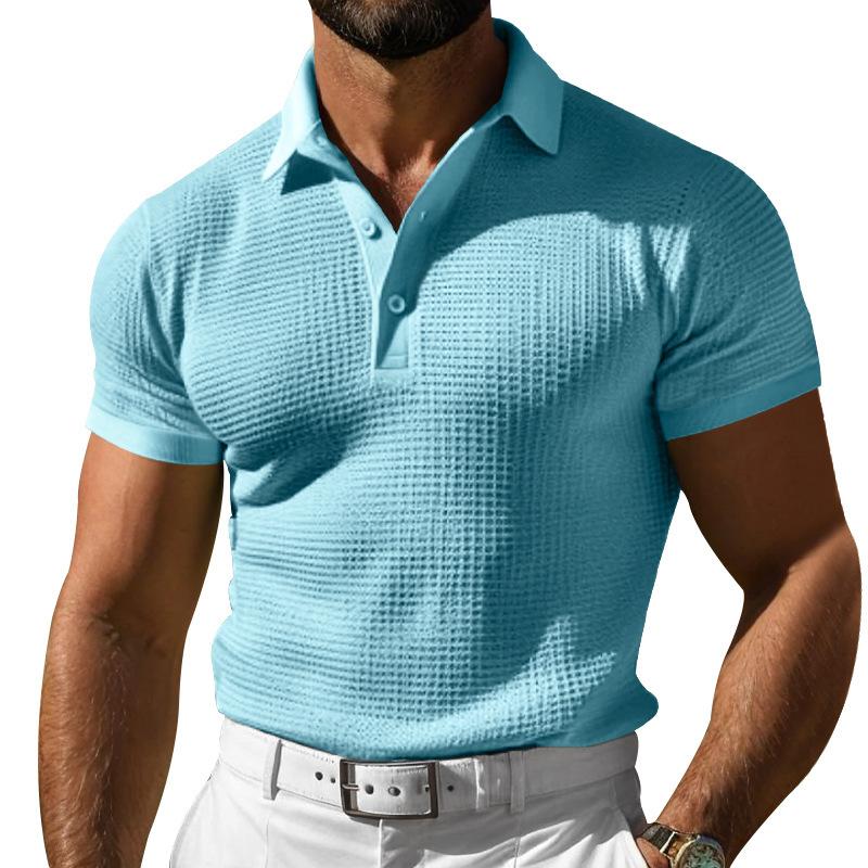 T-Shirts & Tops |  Mens Pink Textured Polo Shirt Mens Clothing Mens