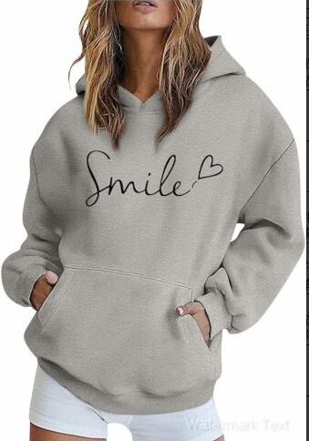 Tops & T-Shirts |  Womens Grey Slogan Pullover Hoody Active & Sportswear Active & Sportswear