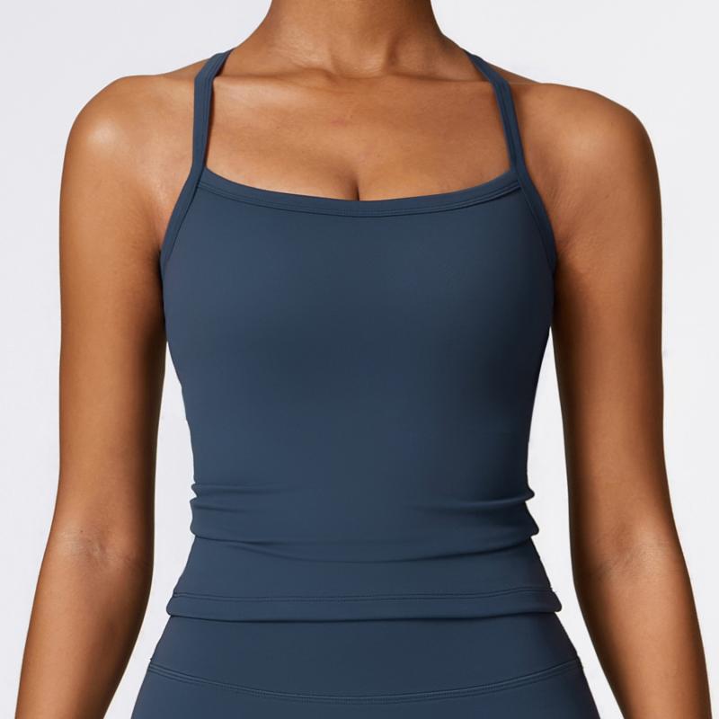 Tops & T-Shirts |  Womens Turquoise Rib Stretch Cami Vest Tops & T-Shirts Blue