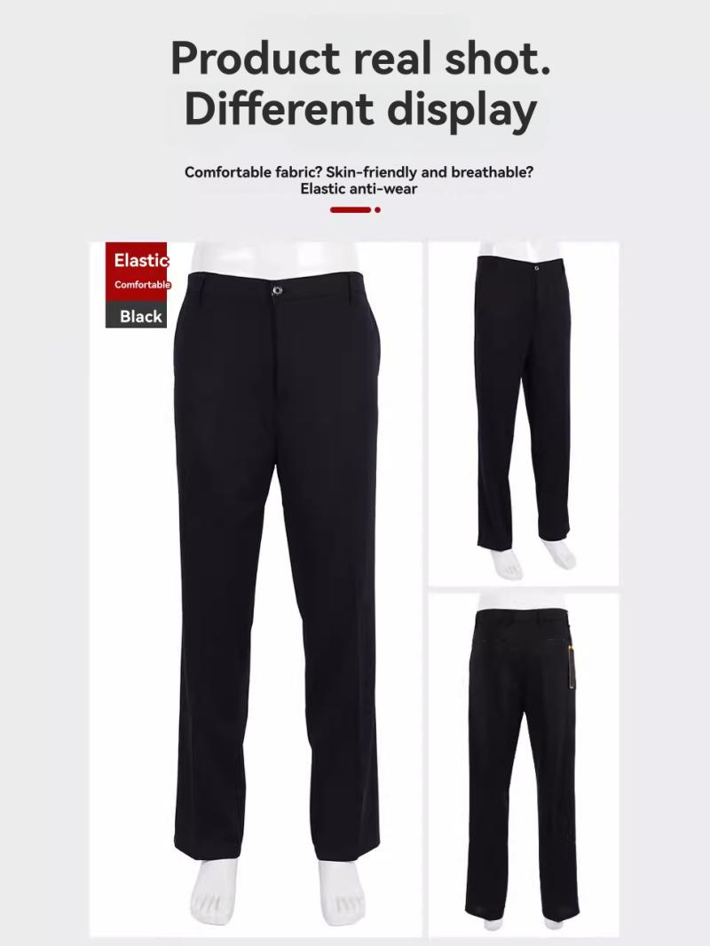 Trousers & Chinos |  Mens Black Slim Leg Fit Trousers Mens Clothing Black