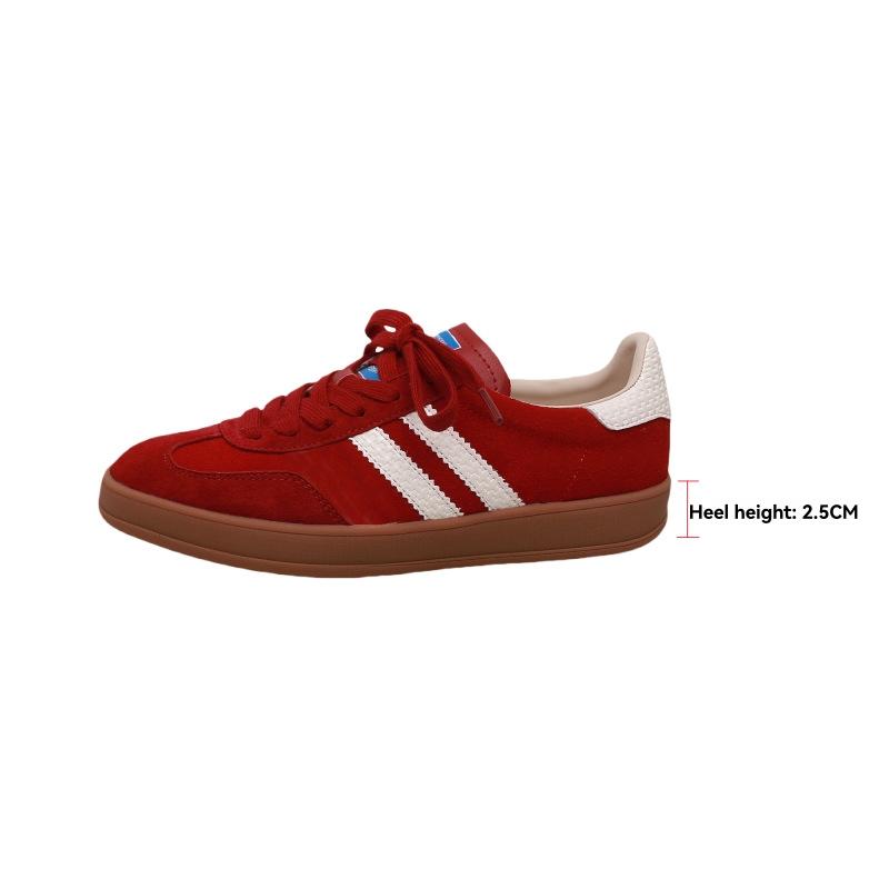 Trainers |  Womens Red Retro Plimsoll Trainers Shoes Red